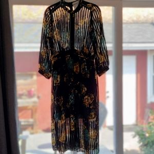 Women's Intentionally Blank Sheer Floral Midi Dress